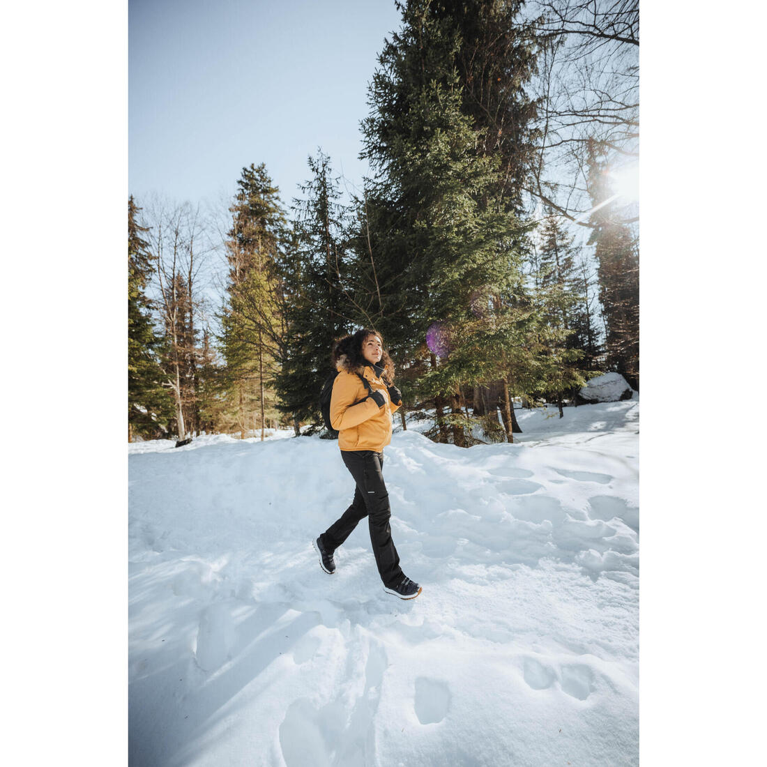 WOMEN’S WARM WATER-REPELLENT WALKING TROUSERS – SH500