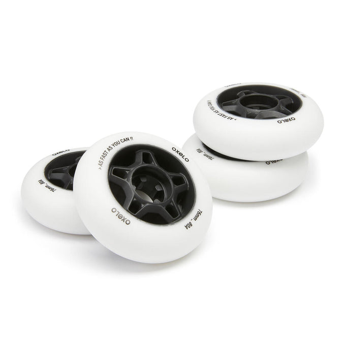





76mm 80A Adult Fitness Inline Skating Wheels 4-Pack Fit - White, photo 1 of 6