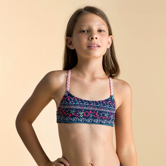 





Girls’ 2-Piece Swimming Swimsuit Top Lila Blue, photo 1 of 5