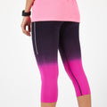 Kiprun Care Women's Breathable Running Cropped Bottoms - Black / blue