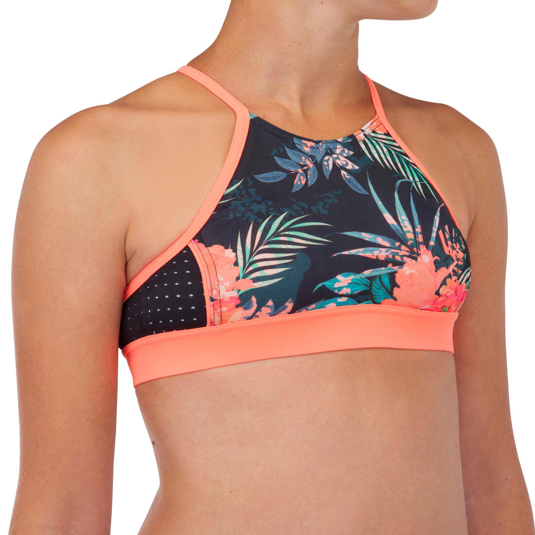 GIRL'S SURF SWIMSUIT CROP TOP BAHA 900