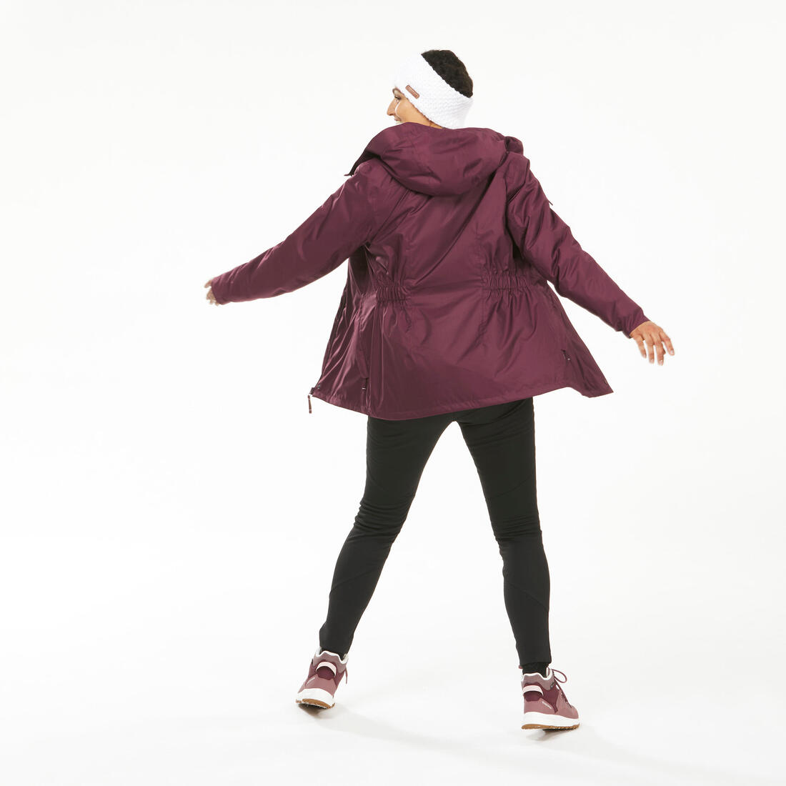 Women’s hiking waterproof winter jacket - SH500 -10°C
