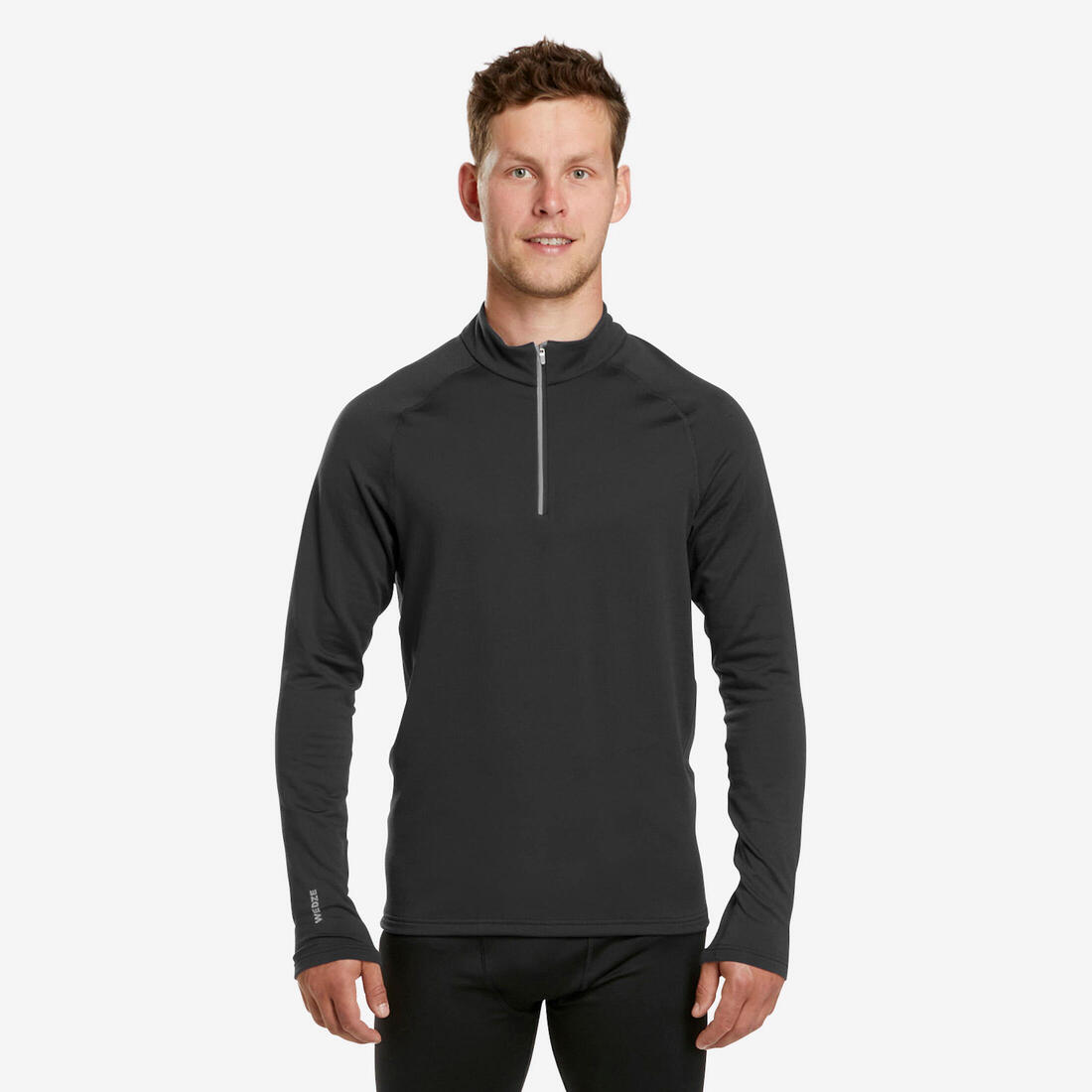 Men's BL 500 thermal base layer 1/2 zip ski top  - blue denim