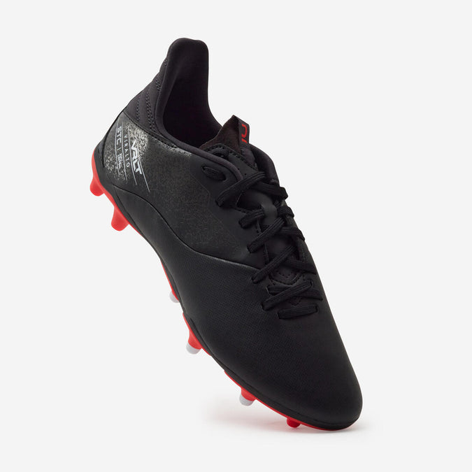 Plain black cheap football boots