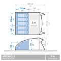 5 Man Blackout Tent With Poles - Arpenaz 5.2 F&B