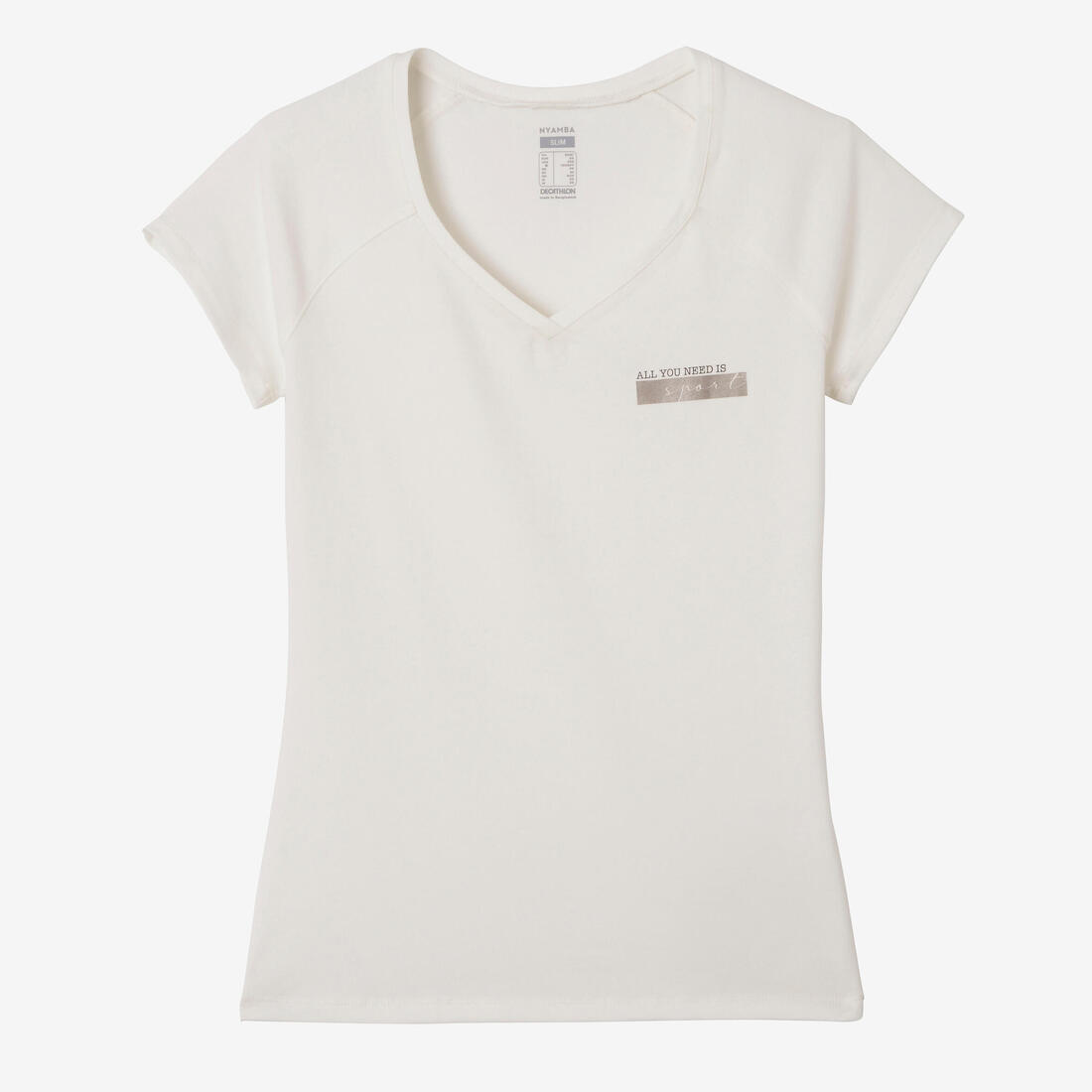 Women's Slim-Fit Fitness T-Shirt 500