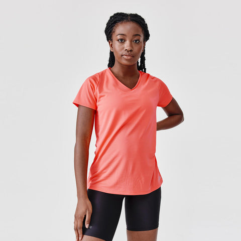 





Women's breathable short-sleeved running T-shirt Dry - coral