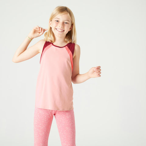 





Girls' Breathable Tank Top S500 - Pink