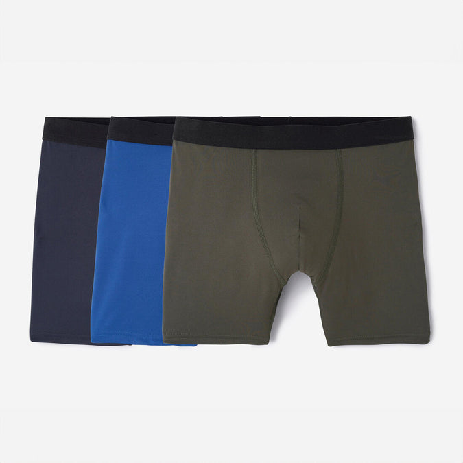





Men's Breathable Microfibre Boxers Tri-Pack - Dark Blue/Blue/Khaki, photo 1 of 13