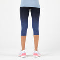 Kiprun Care Women's Breathable Running Cropped Bottoms - Black / blue