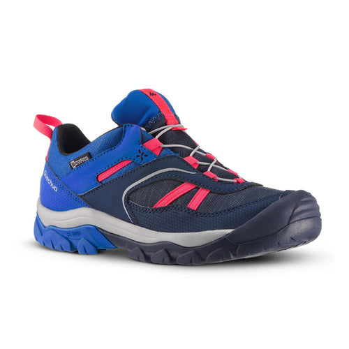 





Kids' Waterproof Hiking Shoes with Laces - CROSSROCK - 35–38 - Blue