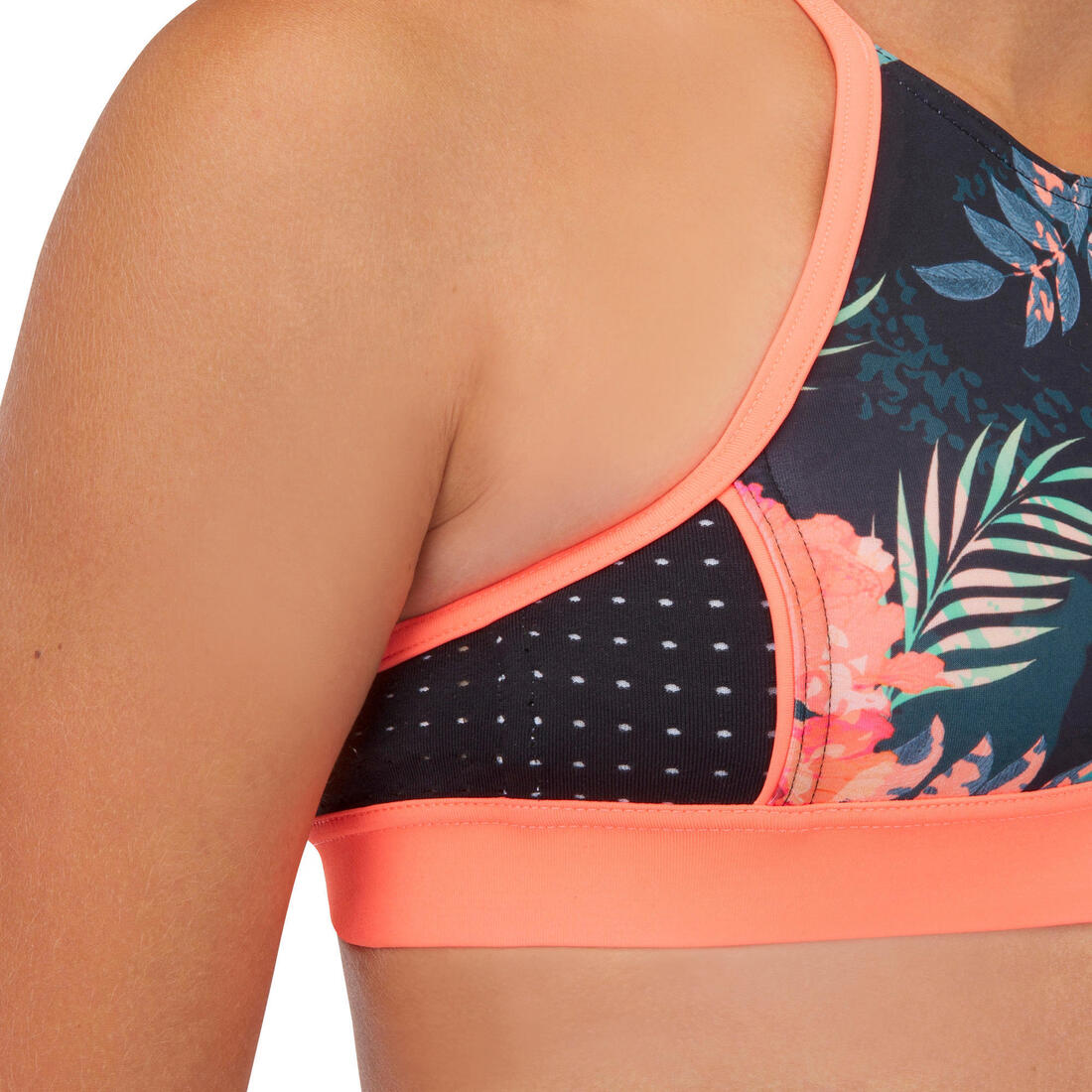 GIRL'S SURF SWIMSUIT CROP TOP BAHA 900