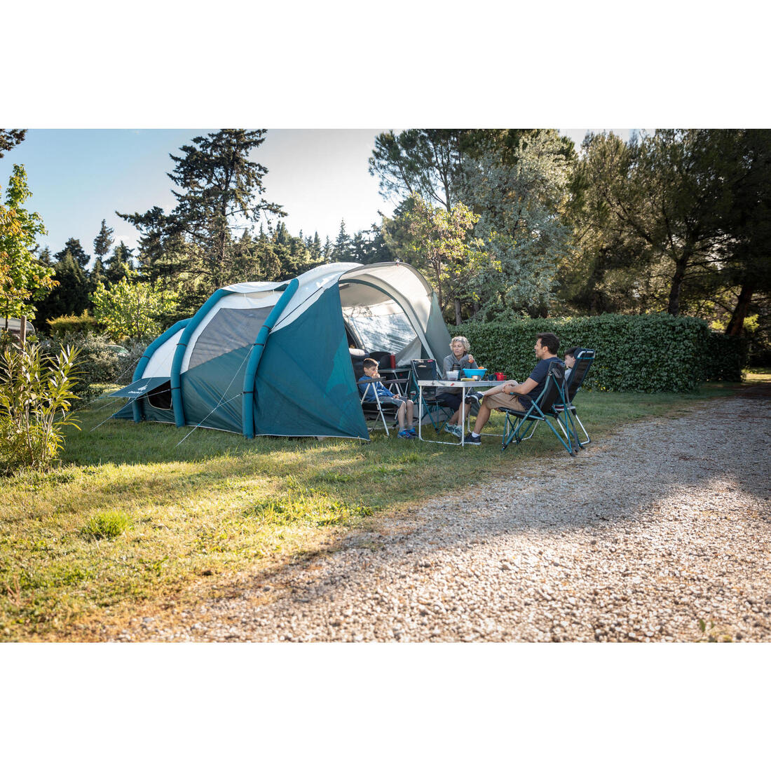 5 Man Blackout Tent With Poles - Arpenaz 5.2 F&B