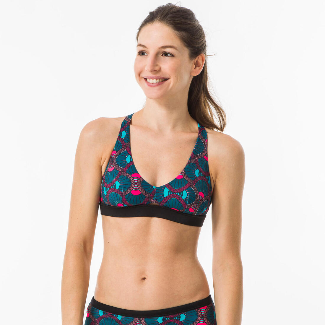 AGATHA SUPAI ZENITH Women's surf swimsuit crop top with adjustable back.