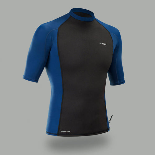 





Men's surfing short-sleeved neoprene thermal anti-UV T-shirt top.