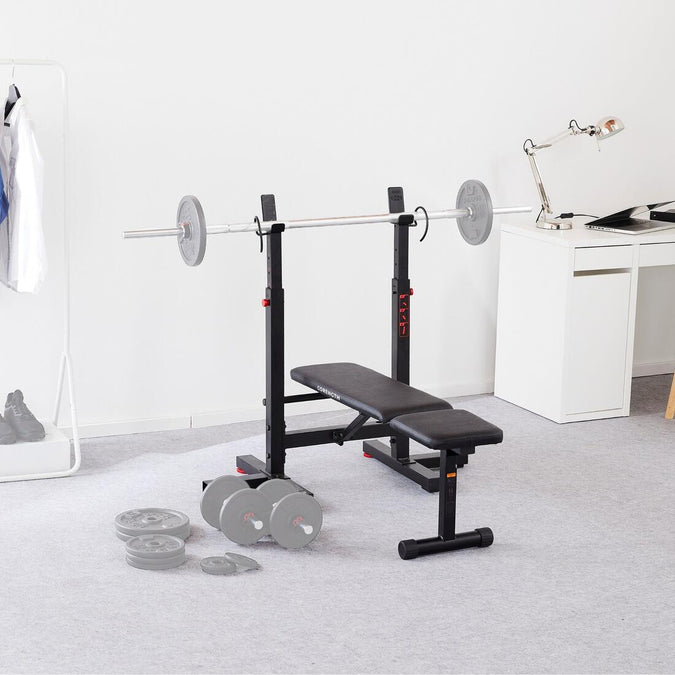 Weight discount bench pole