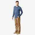 Men's long-sleeved Merino wool trekking t-shirt - TRAVEL 500
