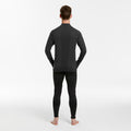Men's BL 500 thermal base layer 1/2 zip ski top  - blue denim