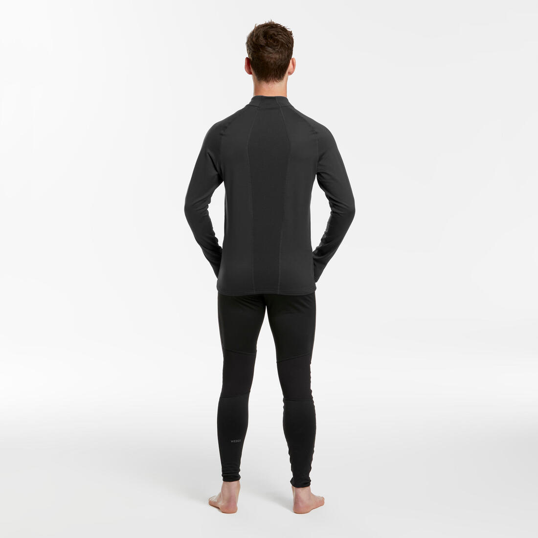 Men's BL 500 thermal base layer 1/2 zip ski top  - blue denim