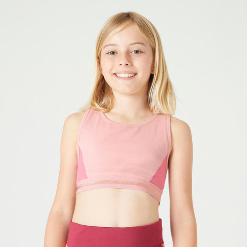 





Girls' Cotton Crop Top - Pink