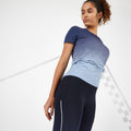 Kiprun Care Women's Breathable Running Cropped Bottoms - Black / blue