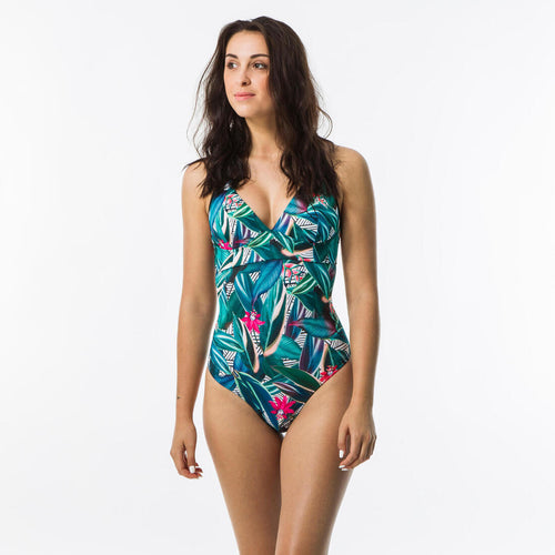 





Women's surfing one-piece swimsuit with double-adjustable back BEA PAGI