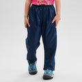 Kids’ Waterproof Hiking Over Trousers - MH100 Aged 2-6 - Navy Blue