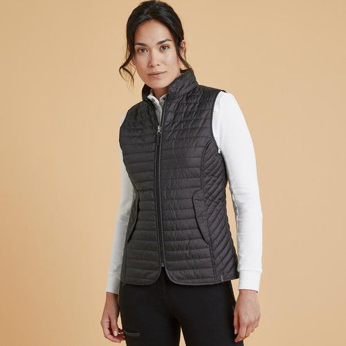 





Women's Sleeveless Horse Riding Down Jacket 100 - Black